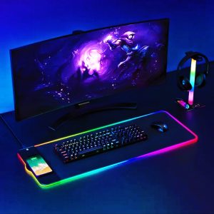Tactical RGB Wireless Charging Desk Mat